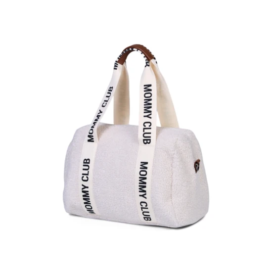 Childhome Mommy Club Signature Teddy Off White – pelenkázó táska 38×27×21 cm