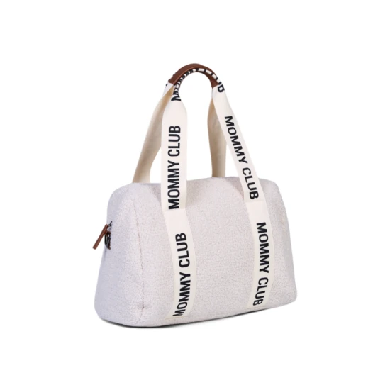 Childhome Mommy Club Signature Teddy Off White – pelenkázó táska 38×27×21 cm