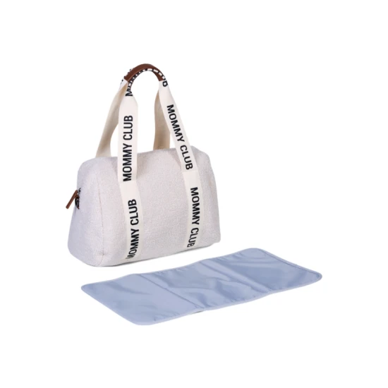 Childhome Mommy Club Signature Teddy Off White – pelenkázó táska 38×27×21 cm
