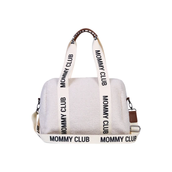 Childhome Mommy Club Signature Teddy Off White – pelenkázó táska 38×27×21 cm
