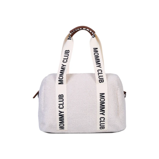 Childhome Mommy Club Signature Teddy Off White – pelenkázó táska 38×27×21 cm