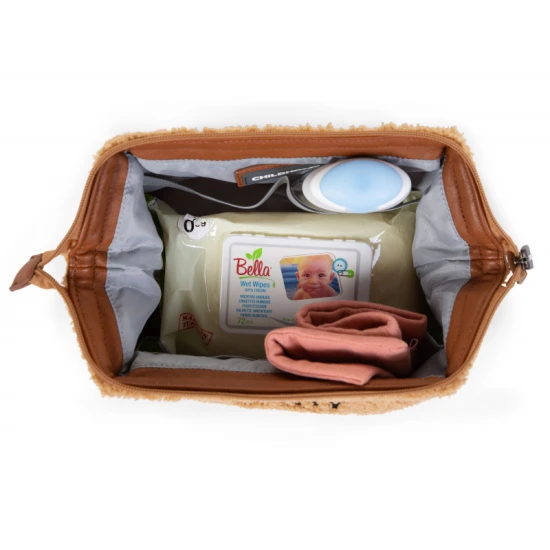 Childhome Baby Necessities Teddy Beige – neszesszer 27×13×15 cm