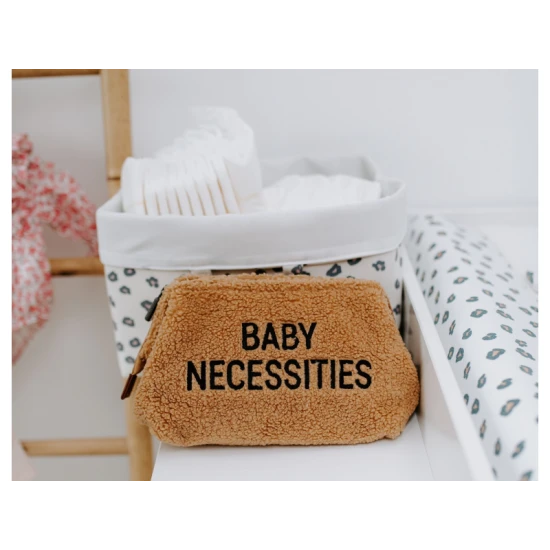 Childhome Baby Necessities Teddy Beige – neszesszer 27×13×15 cm