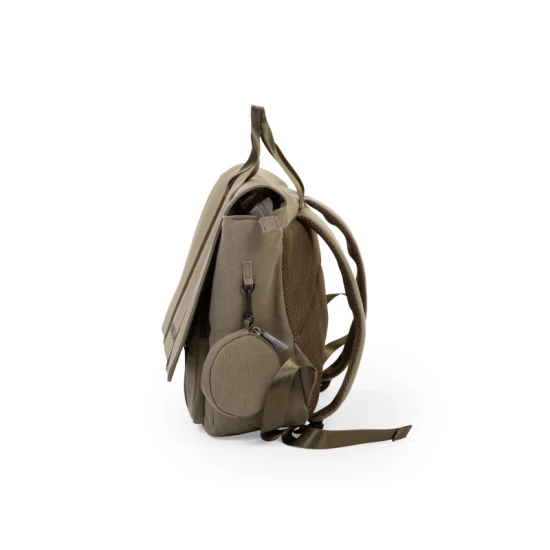 Iskolatáska Canvas Khaki Childhome Canvas Khaki – iskolatáska fényvisszaverő esővédővel 39×31×12 cm