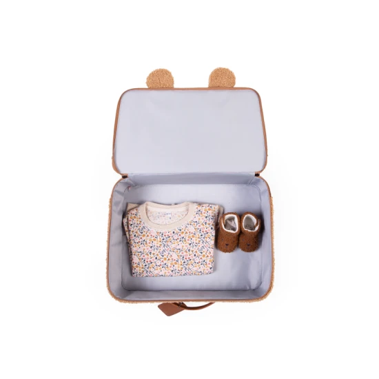 Gyerek utazóbőrönd Teddy Beige Childhome Teddy Beige – gyerek utazóbőrönd 40×30×15 cm