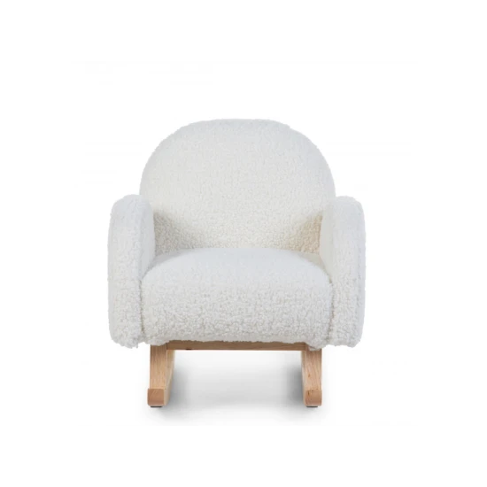Gyerek hintafotel Teddy Off White Childhome Off White – gyerek hintafotel plüss huzattal