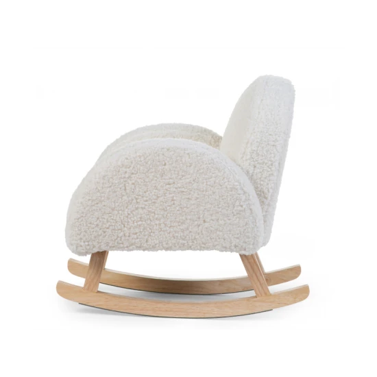 Gyerek hintafotel Teddy Off White Childhome Off White – gyerek hintafotel plüss huzattal