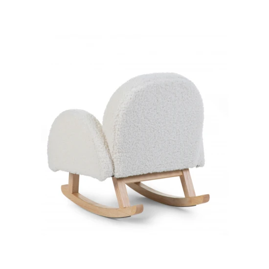 Gyerek hintafotel Teddy Off White Childhome Off White – gyerek hintafotel plüss huzattal