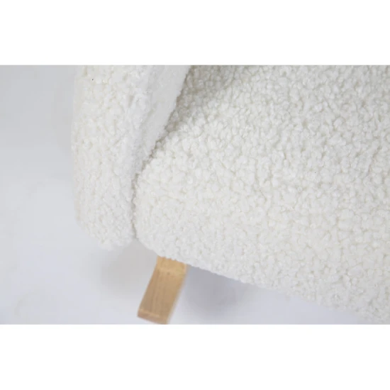 Gyerek hintafotel Teddy Off White Childhome Off White – gyerek hintafotel plüss huzattal