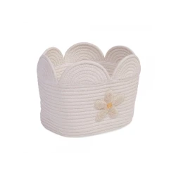Játékkosár Flower Off White 30x20x15 cm Játékkosár Flower Off White 30x20x15 cm