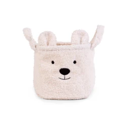 Teddy játékkosár törtfehér 25x20x20 cm
