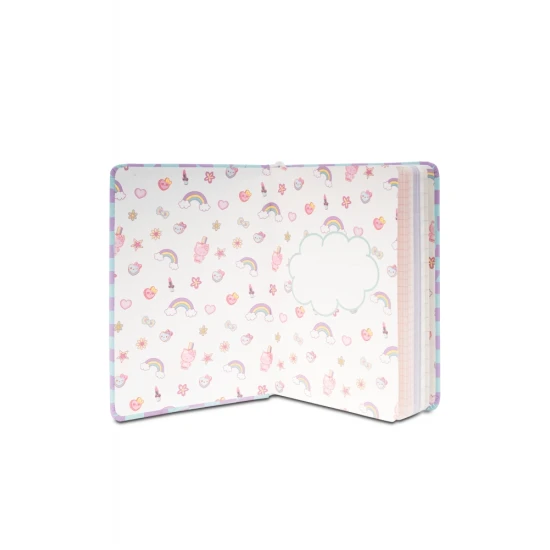B6 jegyzetfüzet 3D figurával kék Hello Kitty Pastel Pink