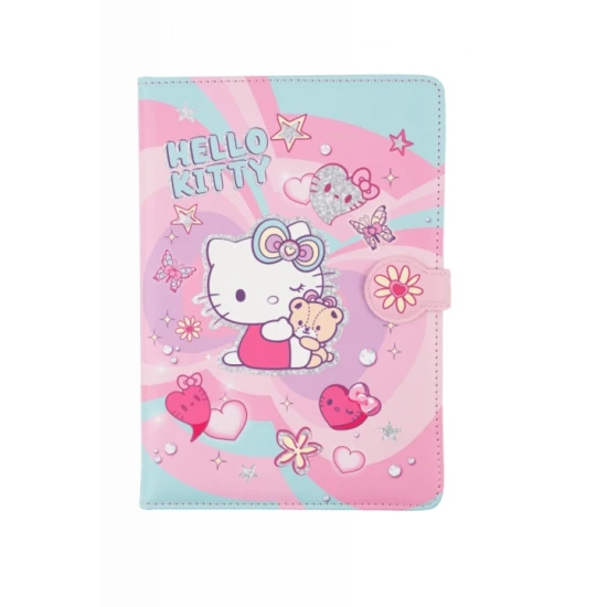 Mágneszáras jegyzetfüzet Heart Hello Kitty Pastel Pink
