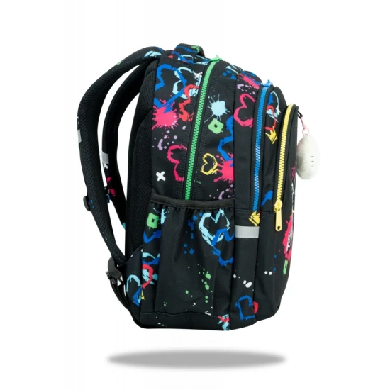Iskolatáska Jerry 38 cm Hello Kitty Neon Black