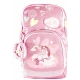 A könnyű Unicorn Pink iskolatáska tökéletesen illeszkedik egy kis diák hátára.