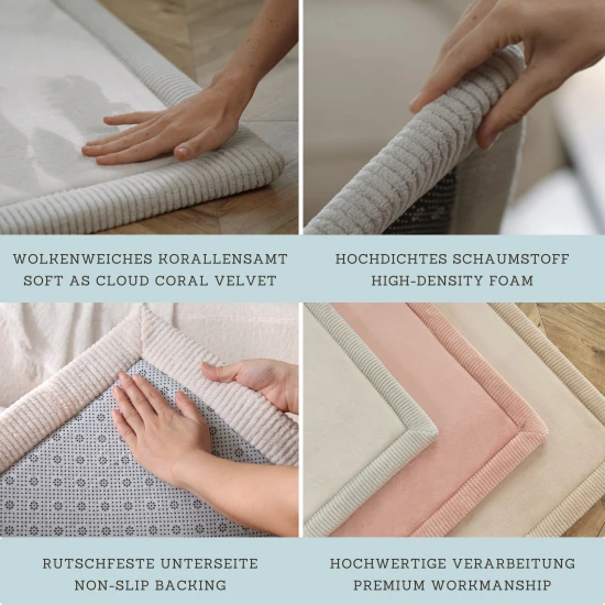 Menta színű gyermekszőnyeg a biztonságos és kényelmes játékért.