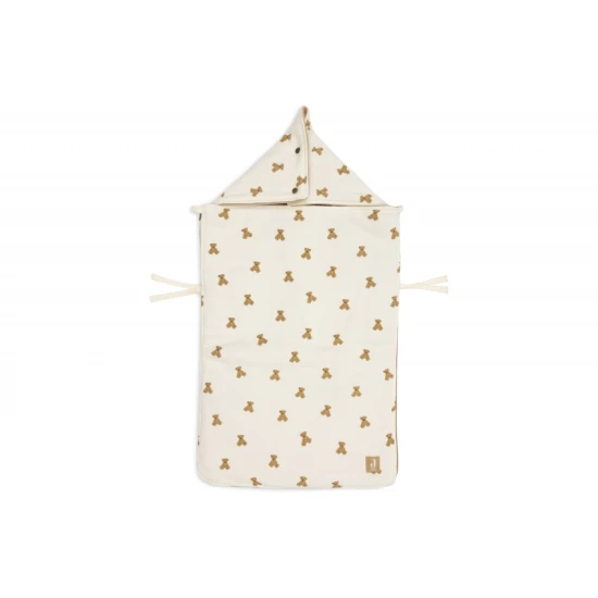 Babazsák az autósüléshez Mini Teddy Bear Waffle Jollein Babazsák az autósüléshez Mini Teddy Bear Waffle