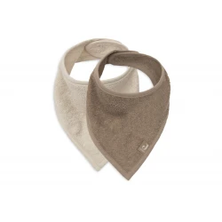 Bandana előke 2 db Sand / Milky Coffee