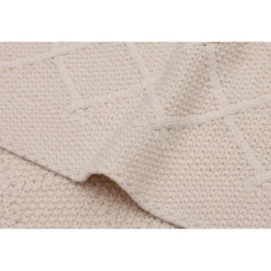 Takaró 75x100cm Check Knit Oatmeal Takaró 75x100cm Check Knit Oatmeal
