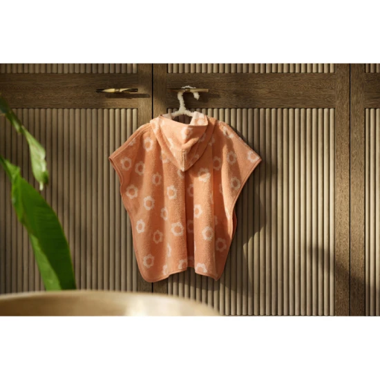 Poncsó törölköző froté Jacquard Flower Jollein Poncsó törölköző froté Jacquard Flower