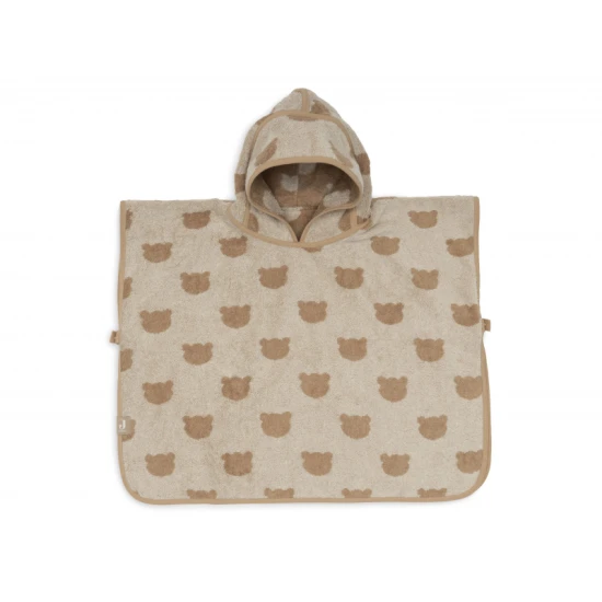 Jollein Poncsó törölköző froté Jacquard Teddy Bear