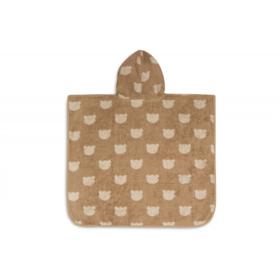 Jollein Poncsó törölköző froté Jacquard Teddy Bear