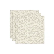 Textilpelenka 3 db 70x70 cm Animals Olive Green