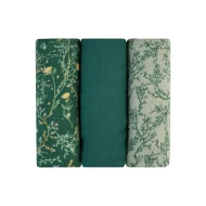 Mull pelenkák 75x75 cm 3 db Secret Garden Green
