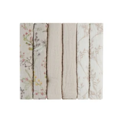 Mull pelenkák 30x30 cm 6 db Secret Garden Beige