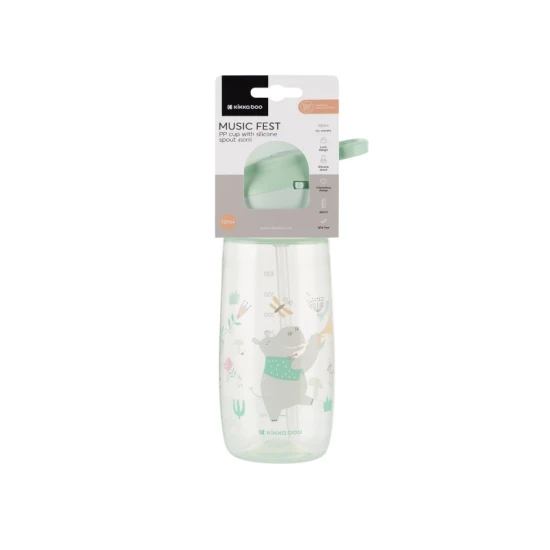 Ivópohár szilikon ivókával 450 ml 12hó+ Music Fest Mint Ivópohár szilikon ivókával 450 ml 12hó+ Music Fest Mint - KikkaBoo 31302030067KB