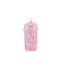 Ivópohár szilikon szívószállal és szíjjal 450 ml Music Fest Pink