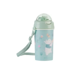 Ivópohár szilikon szívószállal és szíjjal 450 ml Music Fest Mint