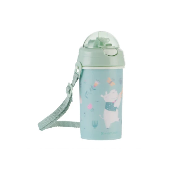 Ivópohár szilikon szívószállal és szíjjal 450 ml Music Fest Mint Ivópohár szilikon szívószállal és szíjjal 450 ml Music Fest Mint - KikkaBoo 31302030082KB