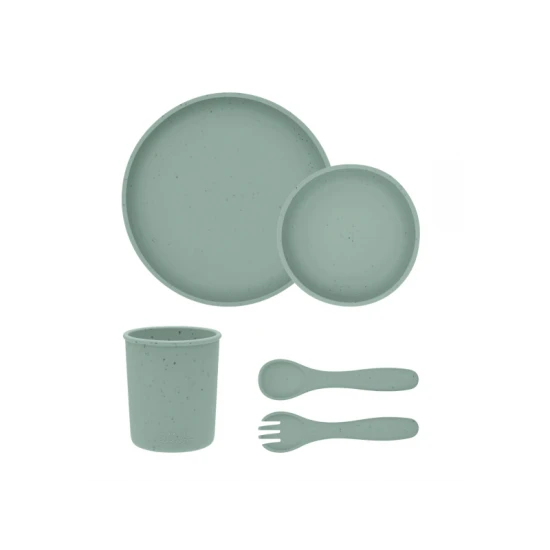 5 részes étkészlet Platinum Silicone Sage - KikkaBoo 31302050001KB