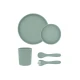 5 részes étkészlet Platinum Silicone Sage - KikkaBoo 31302050001KB