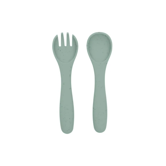 5 részes étkészlet Platinum Silicone Sage - KikkaBoo 31302050001KB