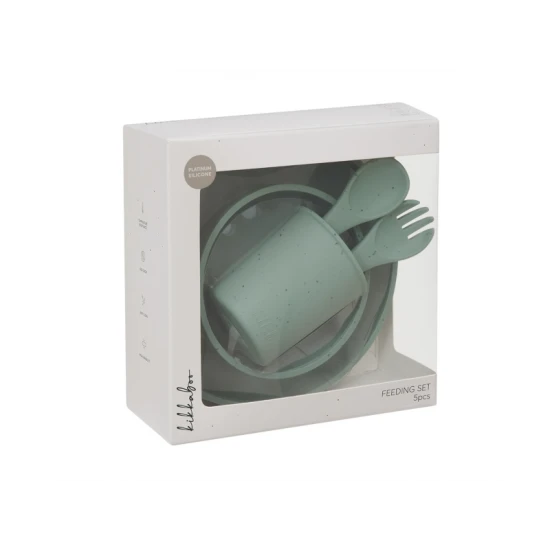5 részes étkészlet Platinum Silicone Sage - KikkaBoo 31302050001KB