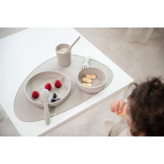 5 részes étkészlet Platinum Silicone Sand - KikkaBoo 31302050002KB