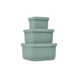 Uzsonnás doboz szett 3 db Platinum Silicone Sage