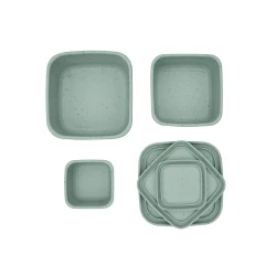 Uzsonnás doboz szett 3 db Platinum Silicone Sage