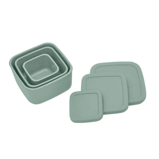 Uzsonnás doboz szett 3 db Platinum Silicone Sage - KikkaBoo 31302050009KB