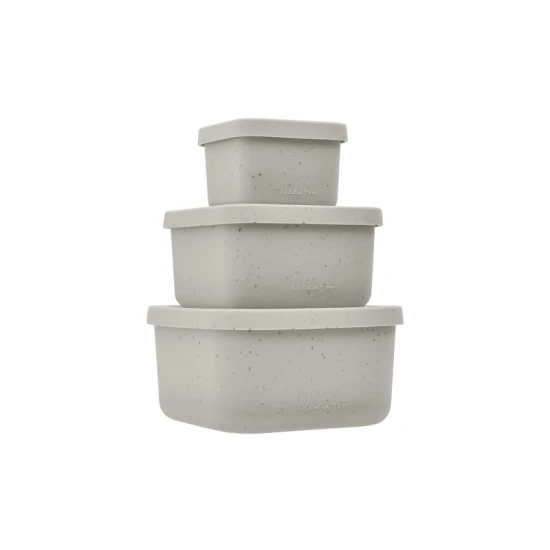 Uzsonnás doboz szett 3 db Platinum Silicone Sand - KikkaBoo 31302050010KB