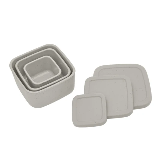 Uzsonnás doboz szett 3 db Platinum Silicone Sand - KikkaBoo 31302050010KB