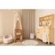 Muszlin baldachin kiságy fölé Little Dutch Pure Soft Beige 250 cm