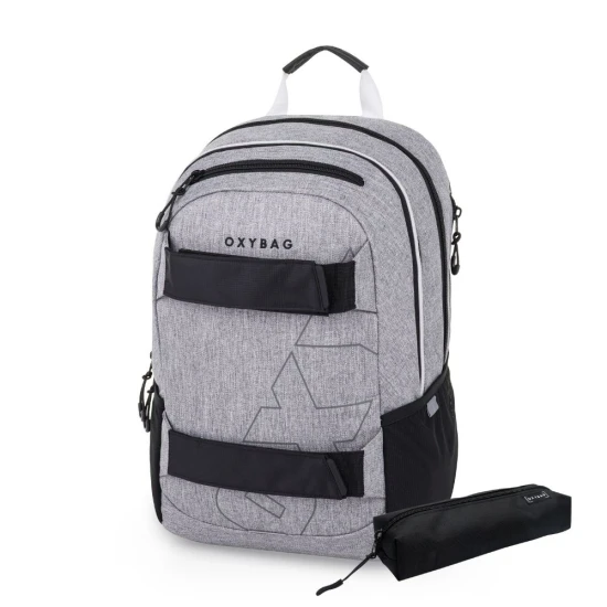 OXY Sport diáktáska tolltartóval Grey Melange – Oxybag 9-23226E