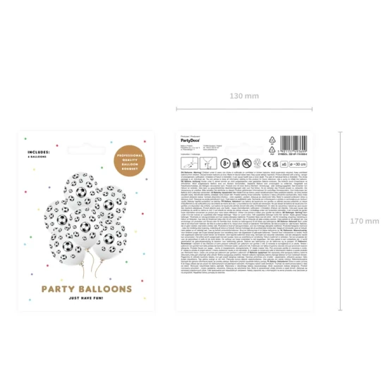 Léggömbök focilabdákkal kis focisták gyerekbulijához.