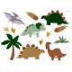 Ideiglenes dinoszaurusz tetoválások kis kalandoroknak.