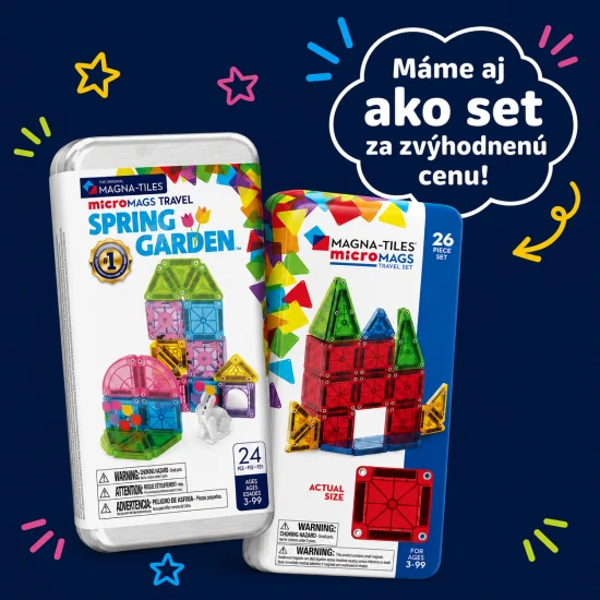 MAGNA-TILES mágneses készlet utazáshoz.