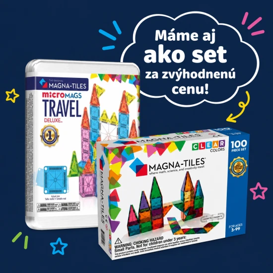 Eredeti 100 darabos MAGNA-TILES mágneses építőkészlet
