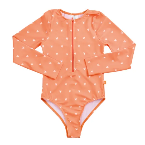Gyermek lányok hosszú ujjú UPF 50+ fürdőruha szív | Swim Essentials